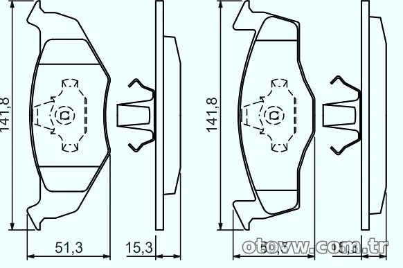 BOSCH 0986424449 Fren Disk Balata - BOSCH - 0986424449