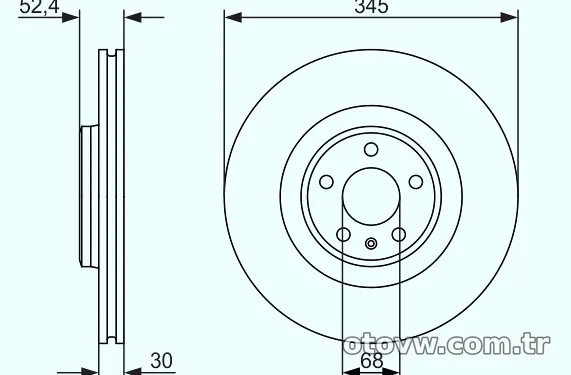 BOSCH 0986479747 Fren Disk Ayna - BOSCH - 0986479747