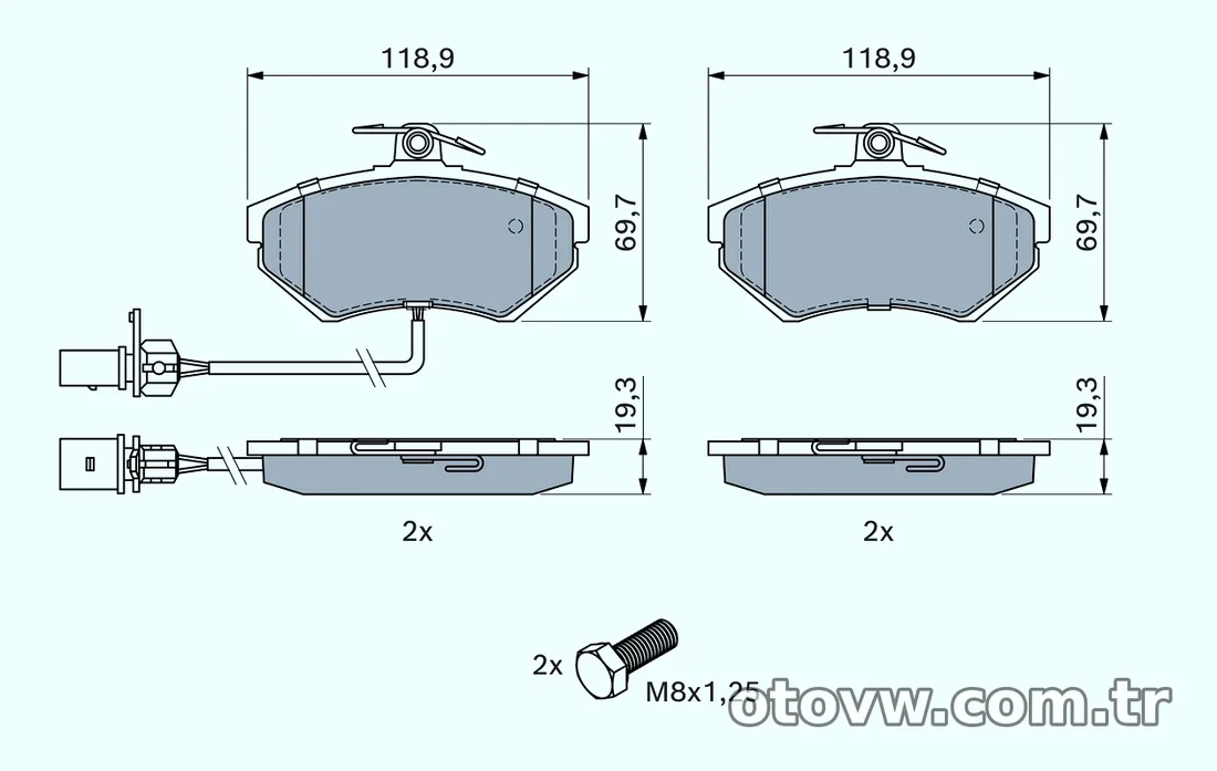BOSCH 0986494042 Fren Disk Balata - BOSCH - 0986494042