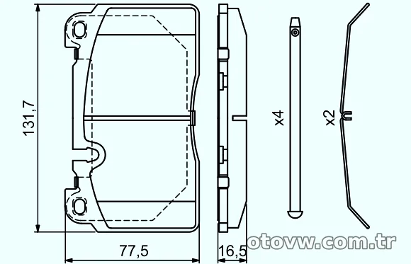 BOSCH 0986494694 Fren Disk Balata - BOSCH - 0986494694