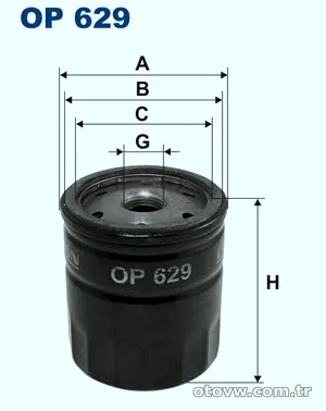 FILTRON OP629 Yağ Filtresi