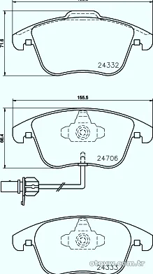 HELLA PAGID 8DB355013861 Fren Disk Balata - HELLA PAGID - 8DB355013861
