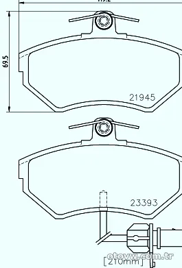 HELLA PAGID 8DB355018451 Fren Disk Balata - HELLA PAGID - 8DB355018451