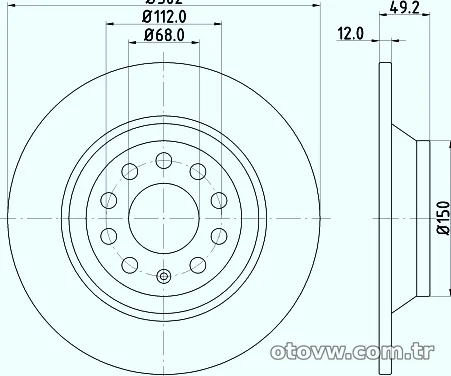 HELLA PAGID 8DD355111181 Fren Disk Ayna - HELLA PAGID - 8DD355111181