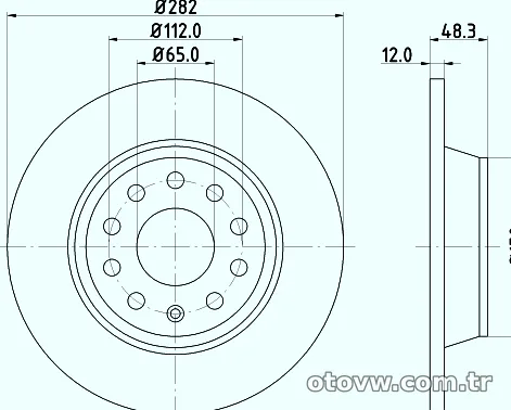 HELLA PAGID 8DD355112141 Fren Disk Ayna - HELLA PAGID - 8DD355112141
