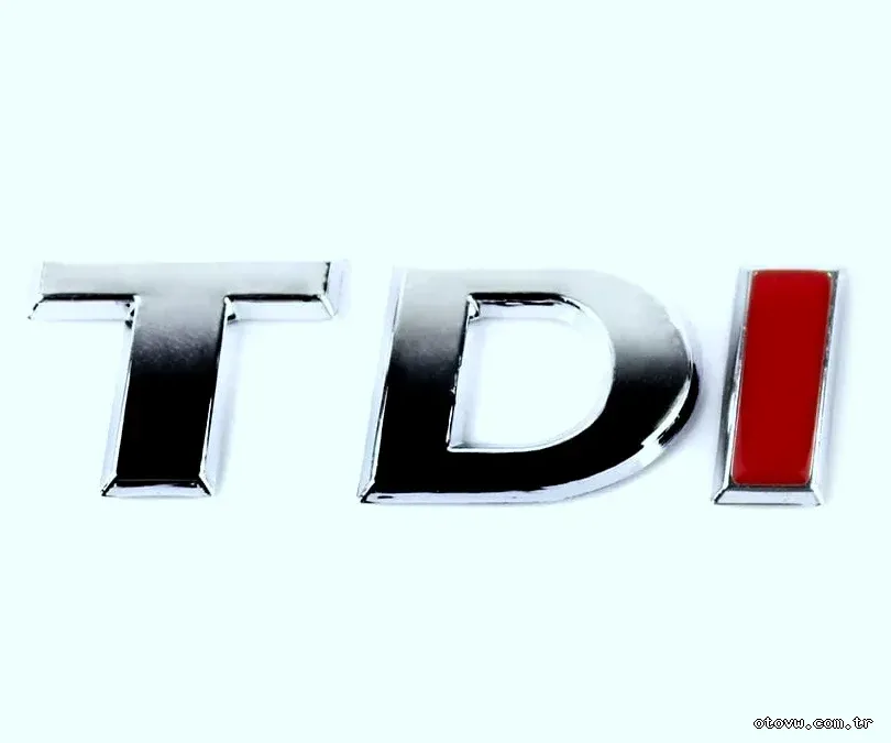 Yazı TDI Küçük Tek Kırmızı - Jetta 2010>> - İTHAL - 1K9853675M