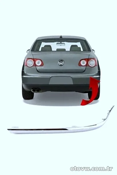 Arka Tampon Çıtası Sağ - Nikelajli - Volkswagen - Passat - KRAFTVOLL - 3C5807460A