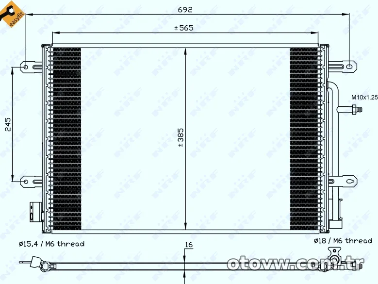 NRF 35560 Klima Radyatörü - NRF - 35560