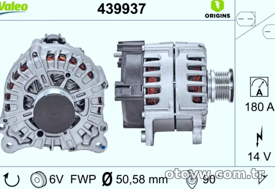 ALTERNATOR 14V 180A A6 15>18 - Valeo - VALEO 439937