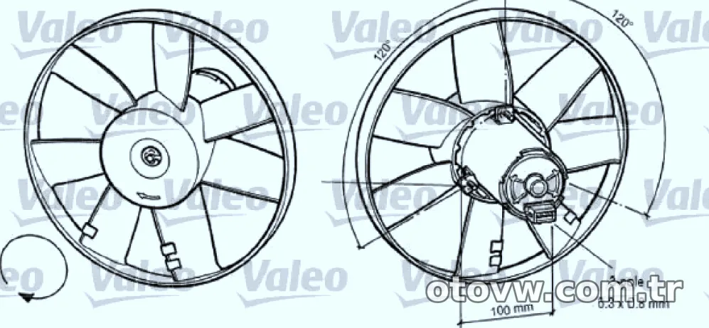 FAN MOTORU FORD GALAXY 1,9TD / 2,0I 94>00 POLO 98>01 SHARAN 95>10 AROSA 97>04 ALHAMBRA 96>10 - Valeo - VALEO 696041