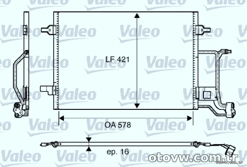 KLIMA RADYATORU AUDI A6 98>05 - Valeo - VALEO 817997