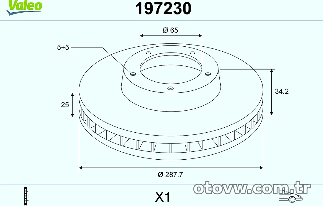 VALEO 197230 Fren Disk Ayna - VALEO - 197230