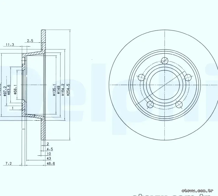 DELPHI BG3672 Fren Disk Ayna - DELPHI - BG3672