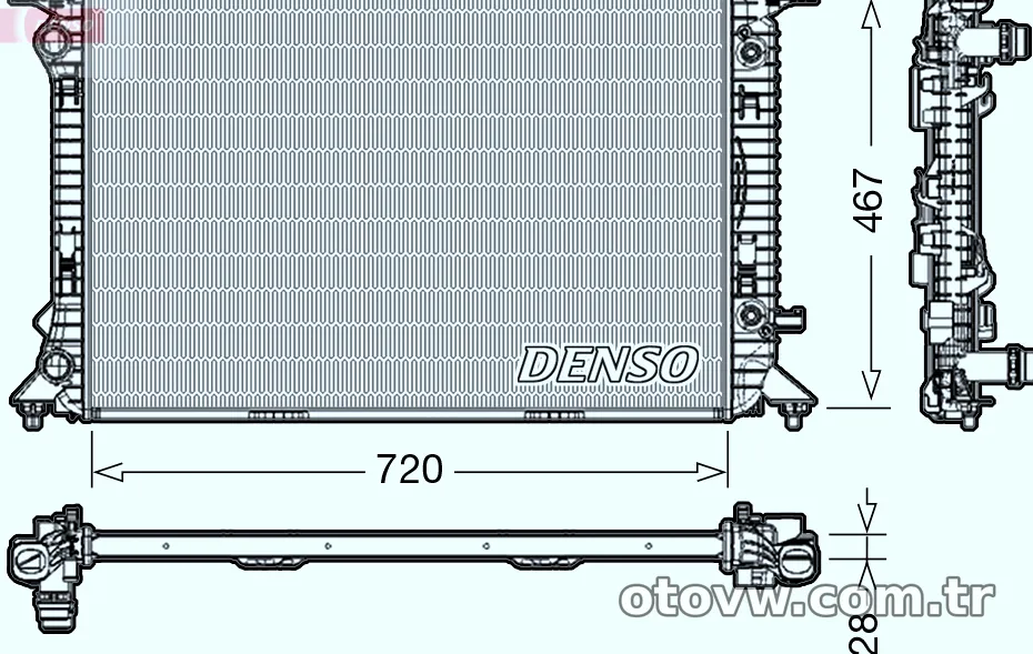 DENSO DRM02021 Su Radyatörü - DENSO - DRM02021