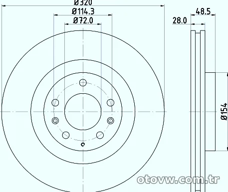 HELLA PAGID 8DD355118201 Fren Disk Ayna - HELLA PAGID - 8DD355118201