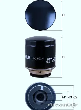 MAHLE OC5934 Yağ Filtresi - MAHLE - OC5934