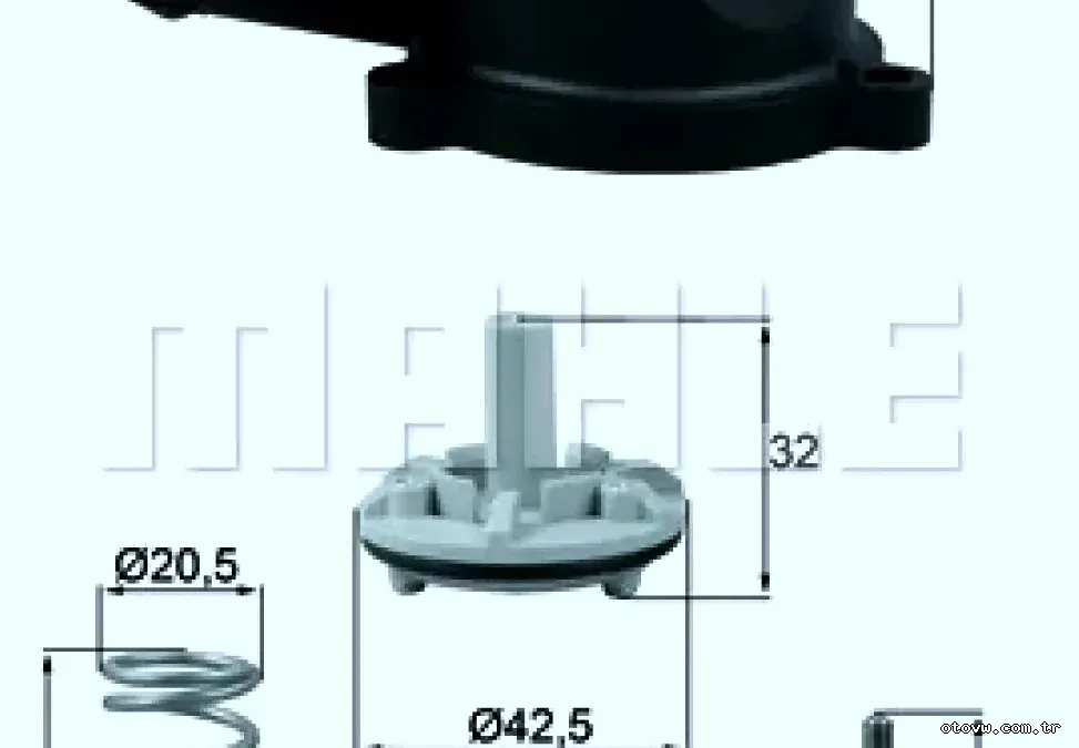 TERMOSTAT KECELI EOS GOLF V VI JETTA PASSAT POLO TIGUAN A3 IBIZA LEON YETI CAXA CAXC CMSA CNVA - Mahle - MAHLE TI24483D