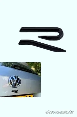 Siyah R Bagaj Logosu - Golf 8 - PEX - YAZI168-1