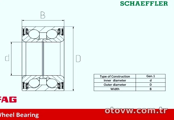 Schaeffler FAG 713610080 Porya Rulmanı - Schaeffler FAG - 713610080