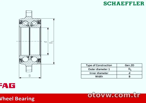Schaeffler FAG 713610430 Porya Rulmanı - Schaeffler FAG - 713610430