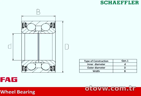 Schaeffler FAG 713610710 Porya Rulmanı - Schaeffler FAG - 713610710