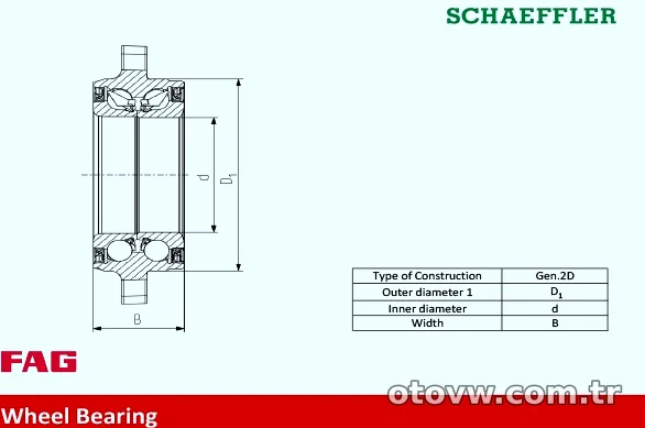Schaeffler FAG 713610900 Porya Rulmanı - Schaeffler FAG - 713610900