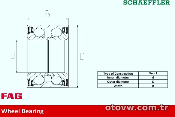 Schaeffler FAG 713610950 Porya Rulmanı - Schaeffler FAG - 713610950