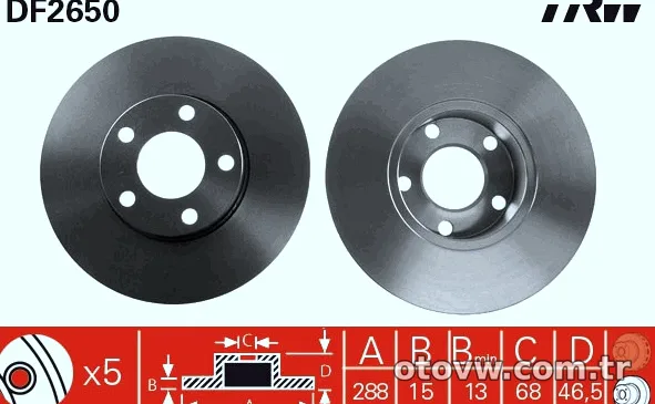 TRW DF2650 Fren Disk Ayna - TRW - DF2650