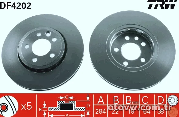 TRW DF4202 Fren Disk Ayna - TRW - DF4202