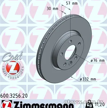 ZIMMERMANN 600325620 Fren Disk Ayna - ZIMMERMANN - 600325620